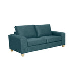Avoca 2.5 Seater Fabric Sofa-Peacock