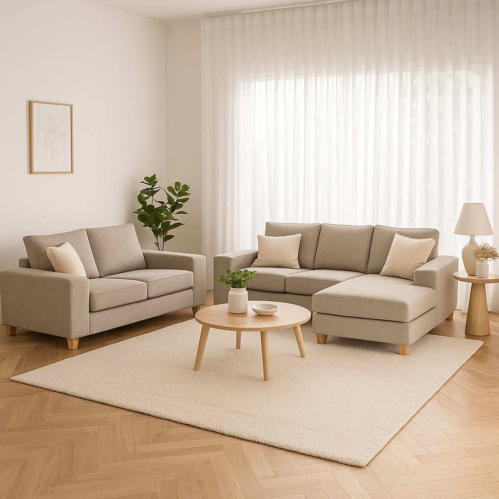 Avoca 3.5 Seater and 2.5 Seater Fabric Sofa Set