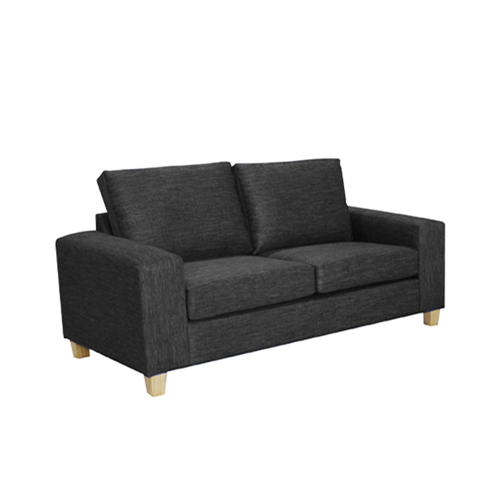 Avoca 2.5 Seater Fabric Sofa-Charcoal