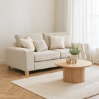 Avoca 2.5 Seater Fabric Sofa-Driftwood