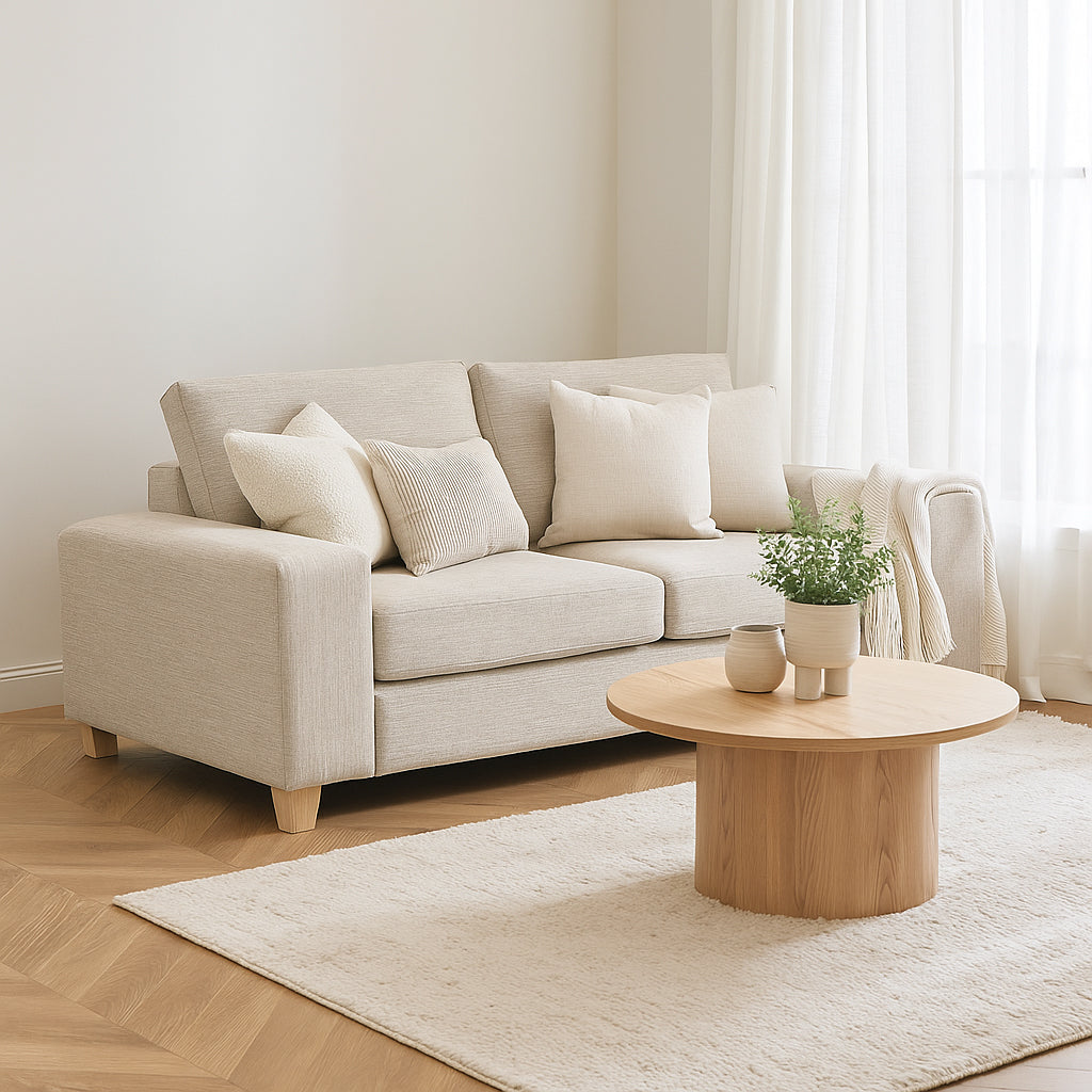 Avoca 2.5 Seater Fabric Sofa-Driftwood