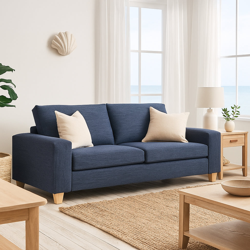 Avoca 2 Seater Fabric Sofa-Ocean