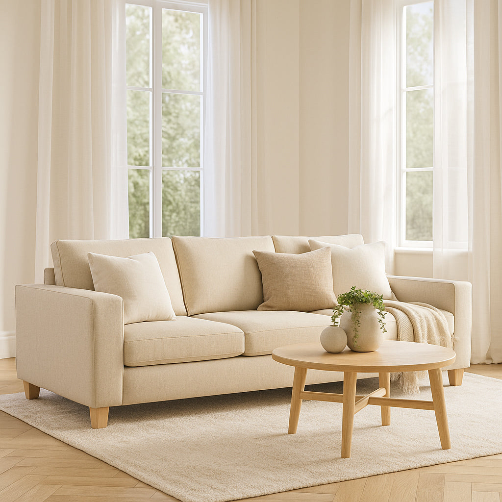 Avoca 3.5 Seater Fabric Sofa-Driftwood