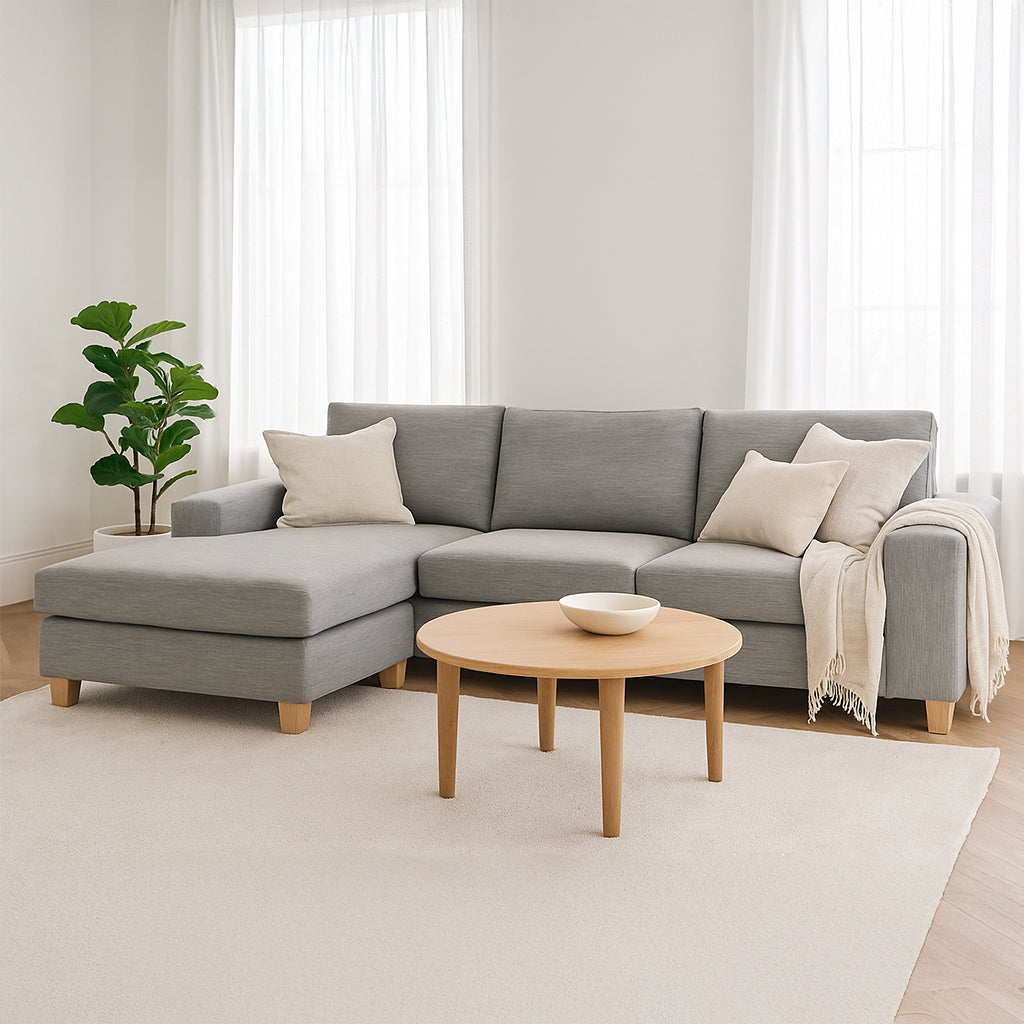 Avoca 3.5 Seater Fabric Sofa with Chaise-Chisel