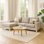 Avoca 3.5 Seater Fabric Sofa with Chaise-Driftwood