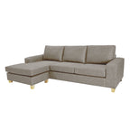 Avoca 3.5 Seater Fabric Sofa with Chaise-Driftwood