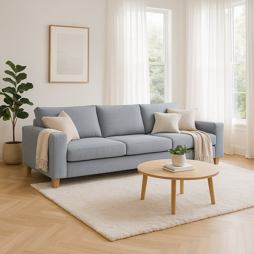 Avoca 3 Seater Fabric Sofa-Chisel