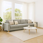 Avoca 4 Seater Fabric Sofa-Limestone