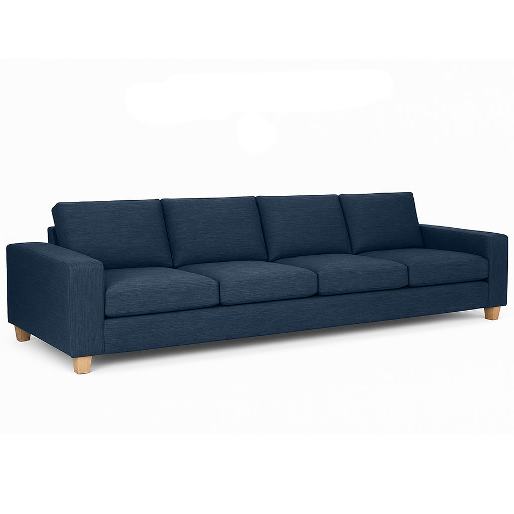 Avoca 4 Seater Fabric Sofa-Ocean