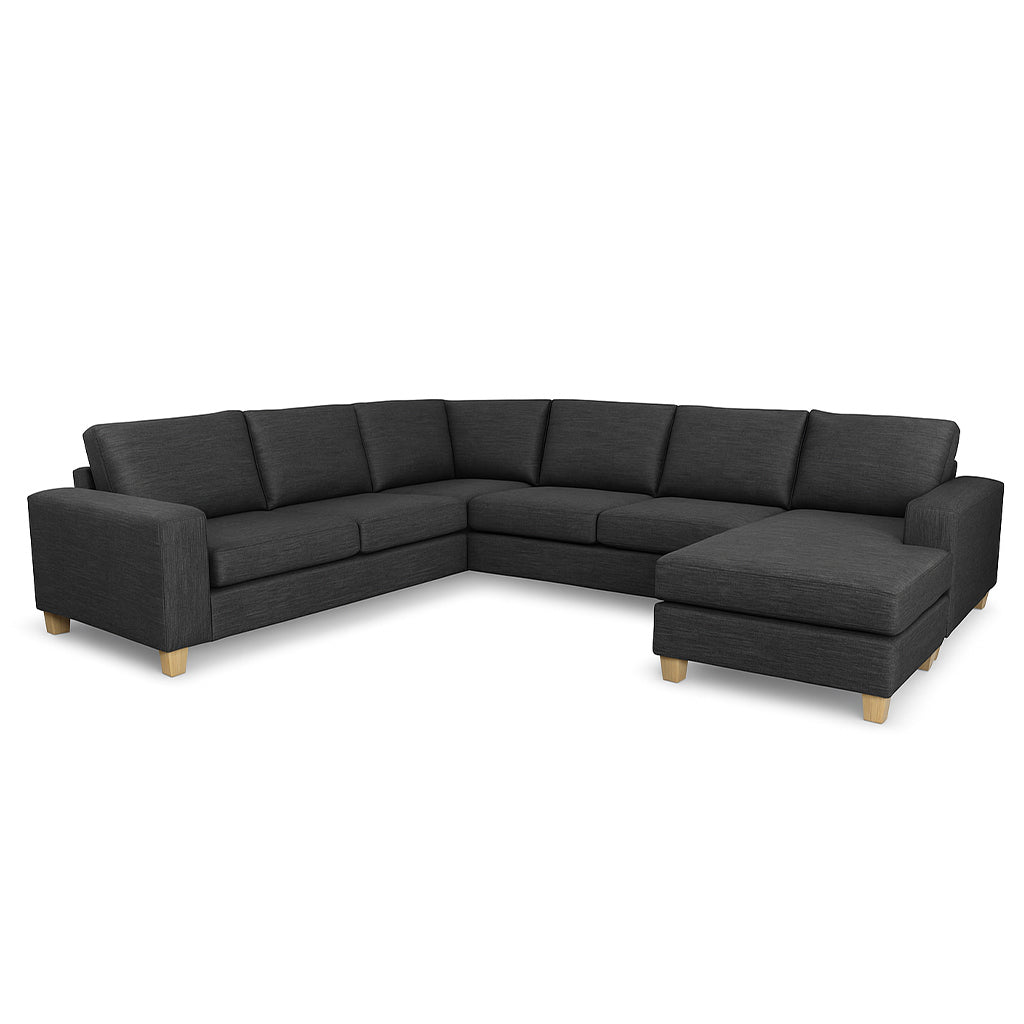 Avoca 6 Seater Fabric Corner Chaise Modular