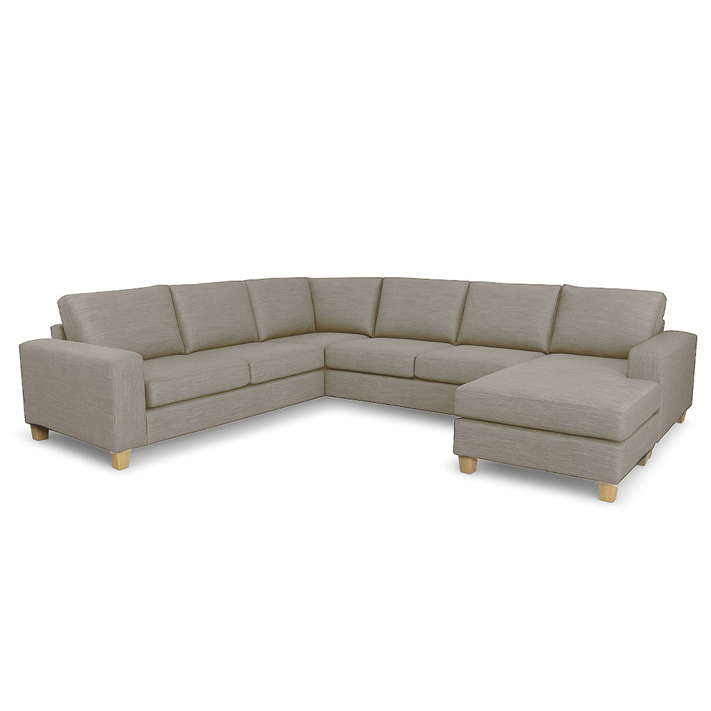 Avoca 6 Seater Fabric Corner Chaise Modular