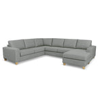 Avoca 6 Seater Fabric Corner Chaise Modular-Limestone
