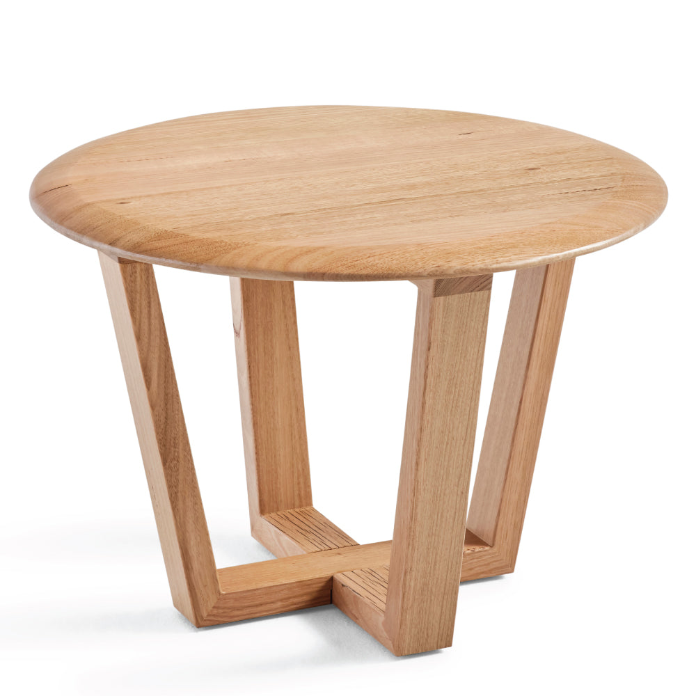 Bondi Round Lamp Table-Clear Lacquer