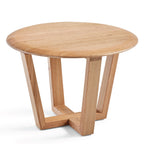 Bondi Round Lamp Table-Clear Lacquer