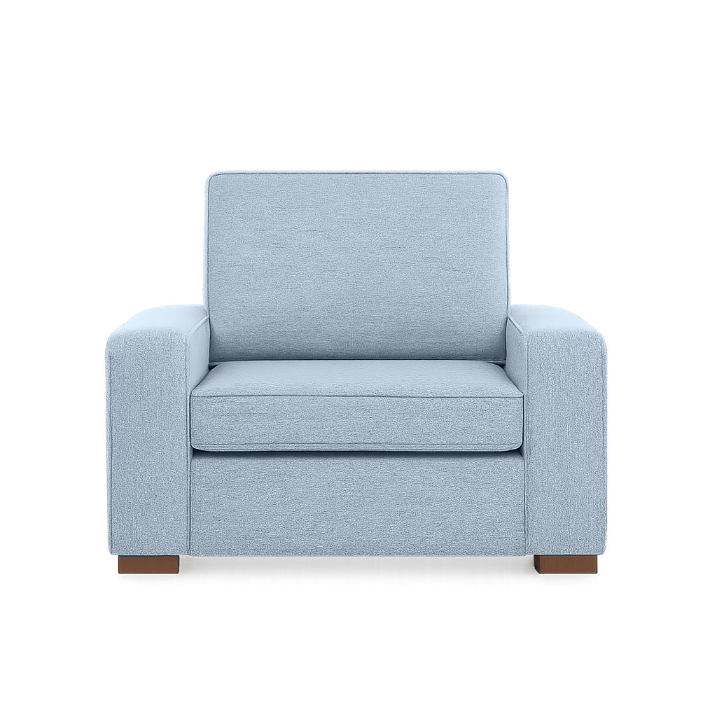 Ballina 1.5 Seater Fabric Armchair-Powder Blue