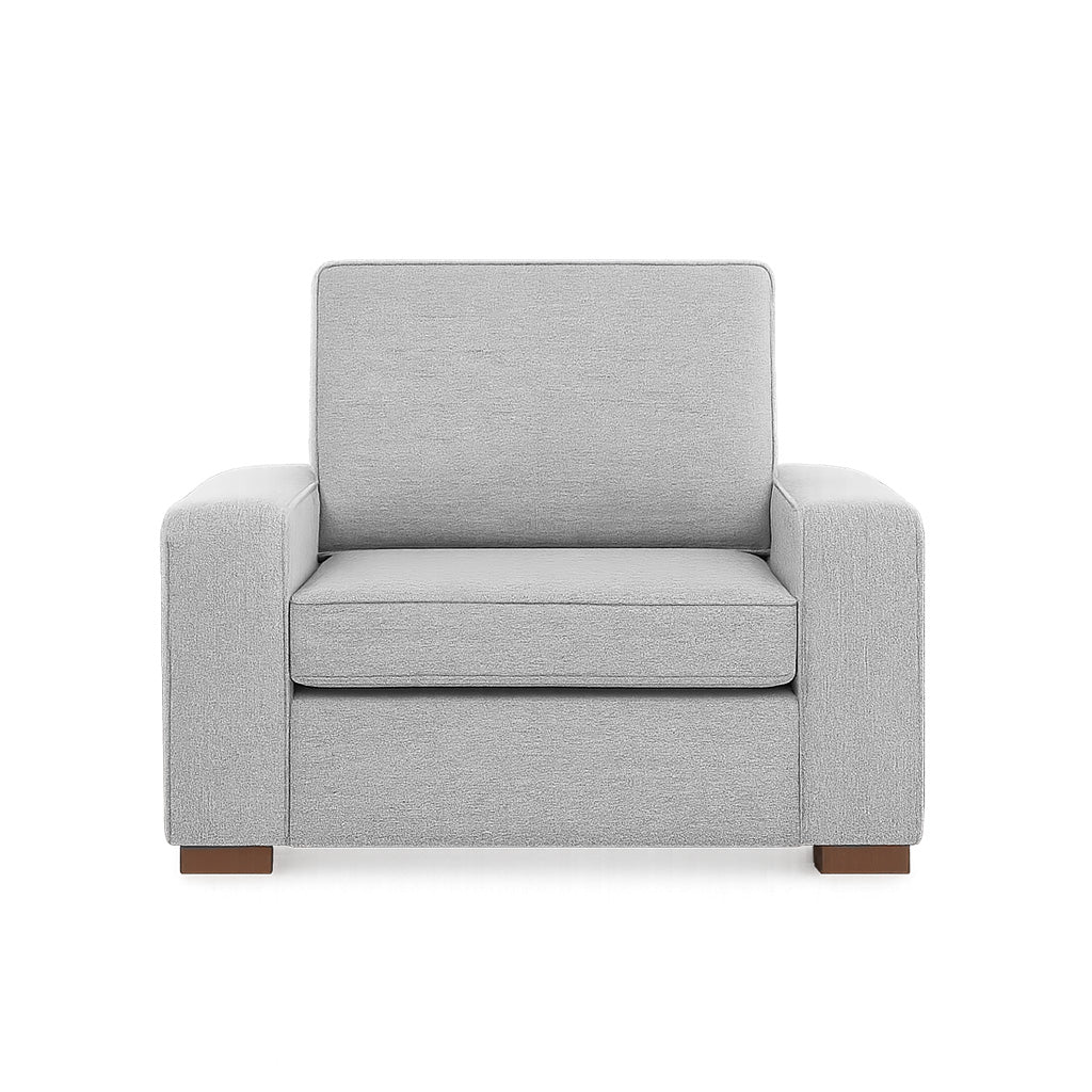 Ballina 1.5 Seater Fabric Armchair-Silver