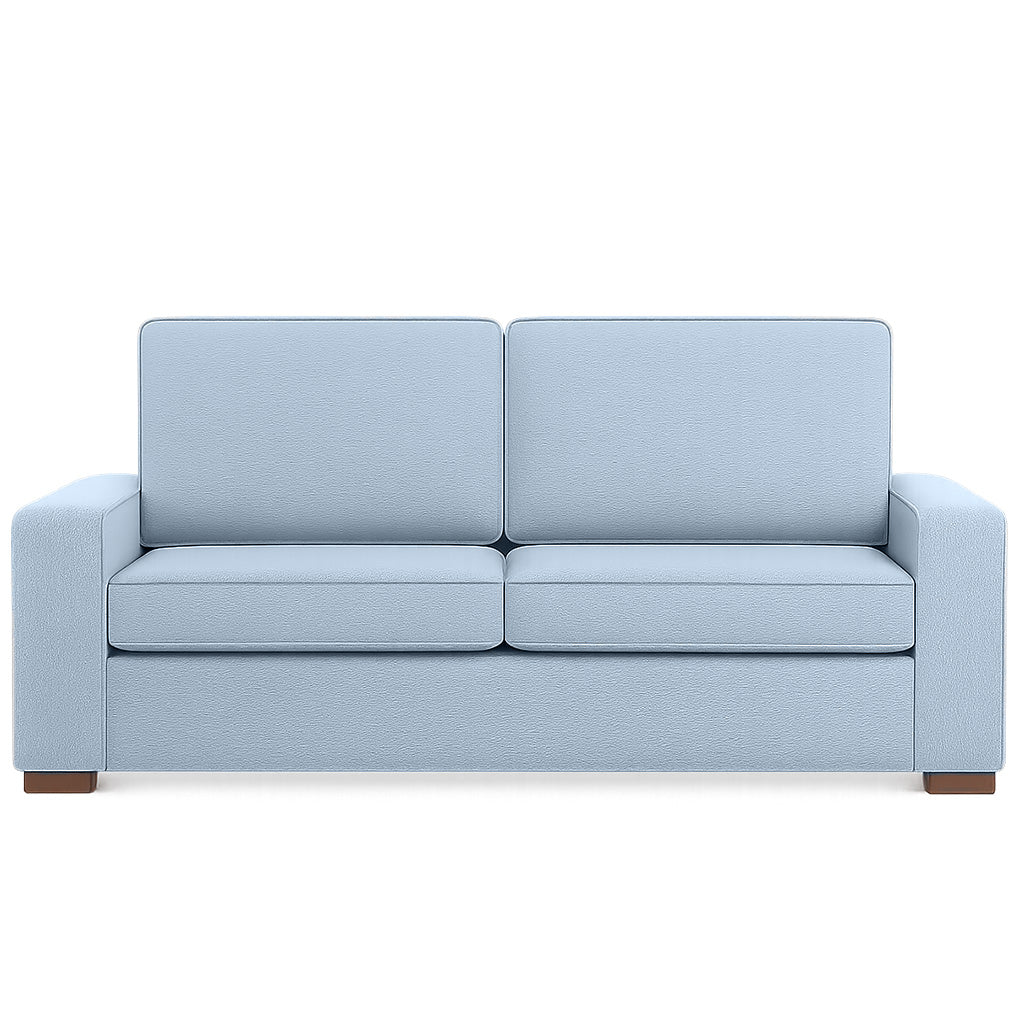 Ballina 2.5 Seater Fabric Double Sofa Bed-Powder Blue