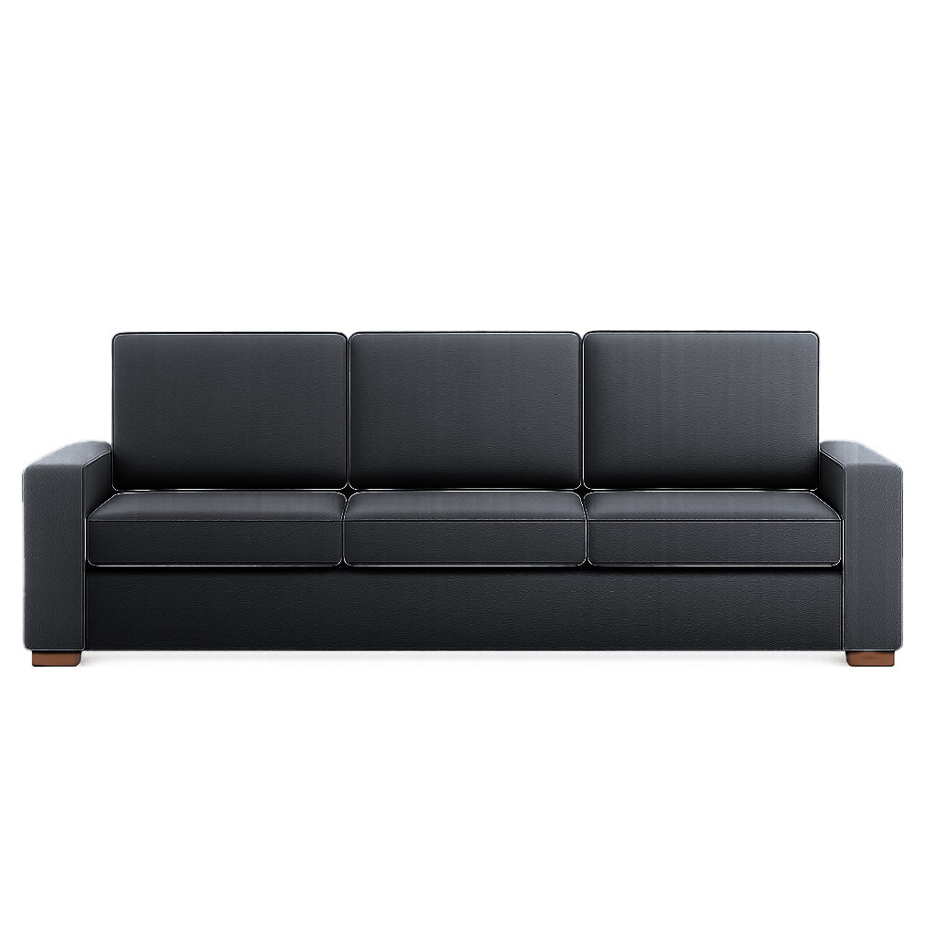 Ballina 3 Seater Queen Fabric Sofa Bed-Charcoal