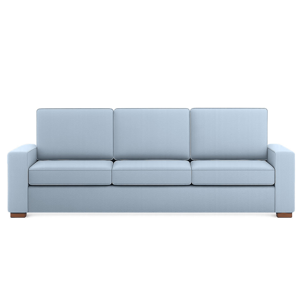 Ballina 4 Seater Trio Fabric Sofa-Powder Blue