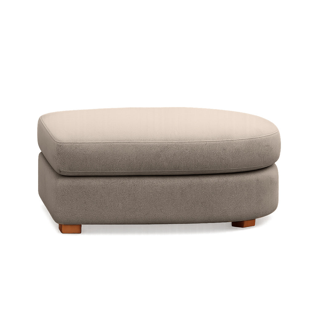 Balmain Modular Component D End Ottoman-Pewter