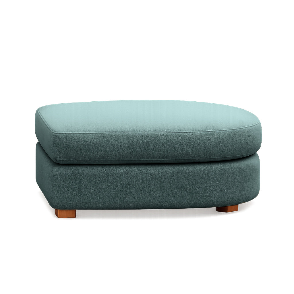 Balmain Modular Component D End Ottoman-Teal