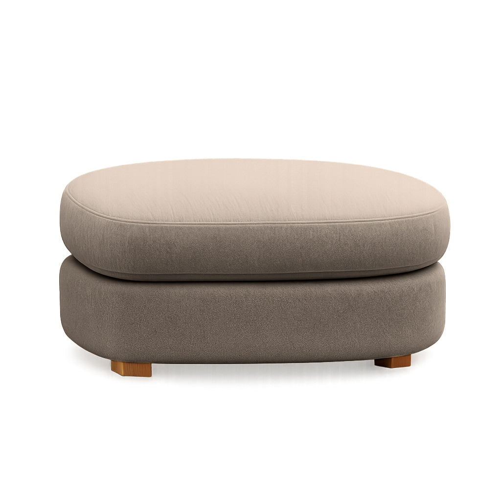 Balmain Modular Component Round Ottoman-Pewter