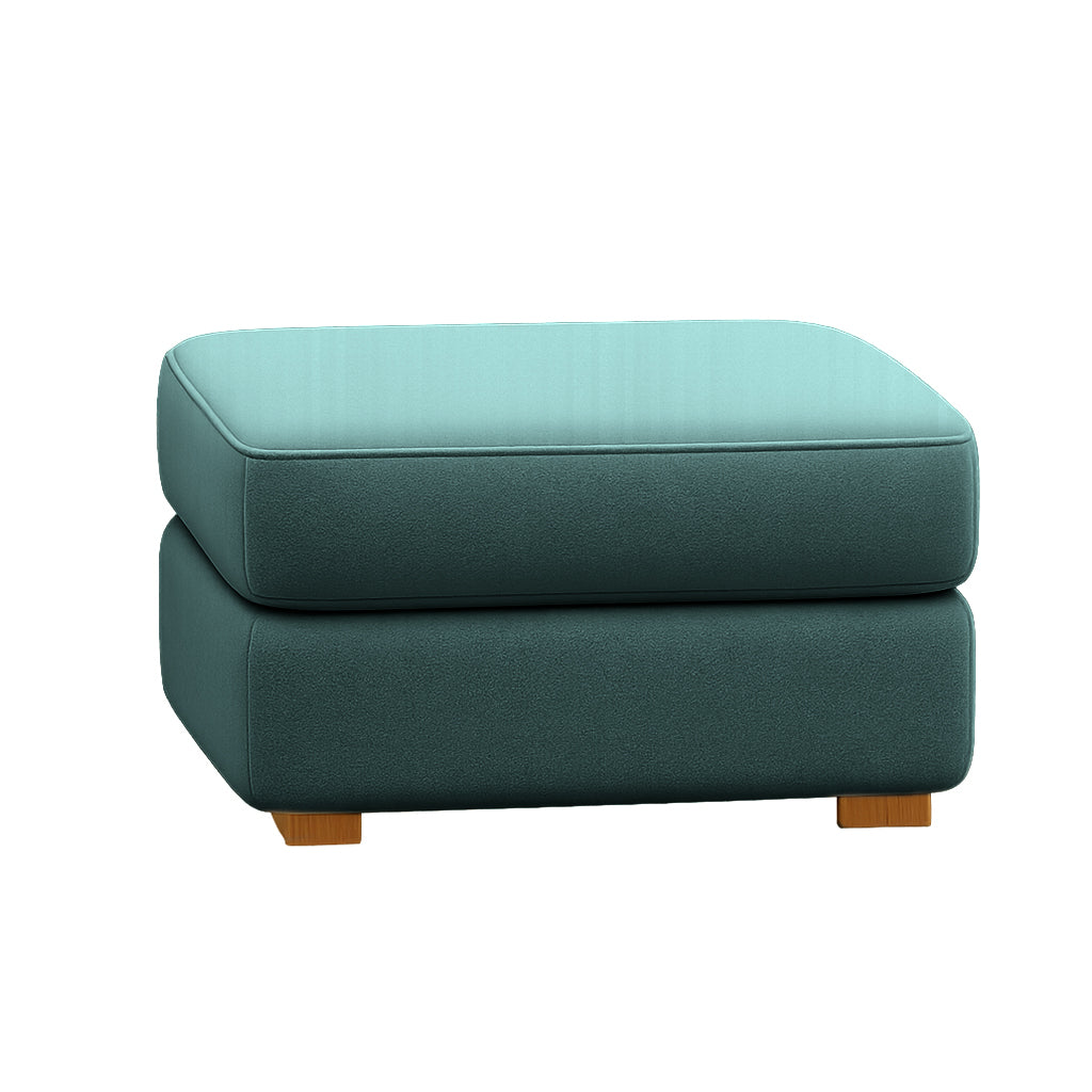 Balmain Modular Component Square Ottoman-Teal
