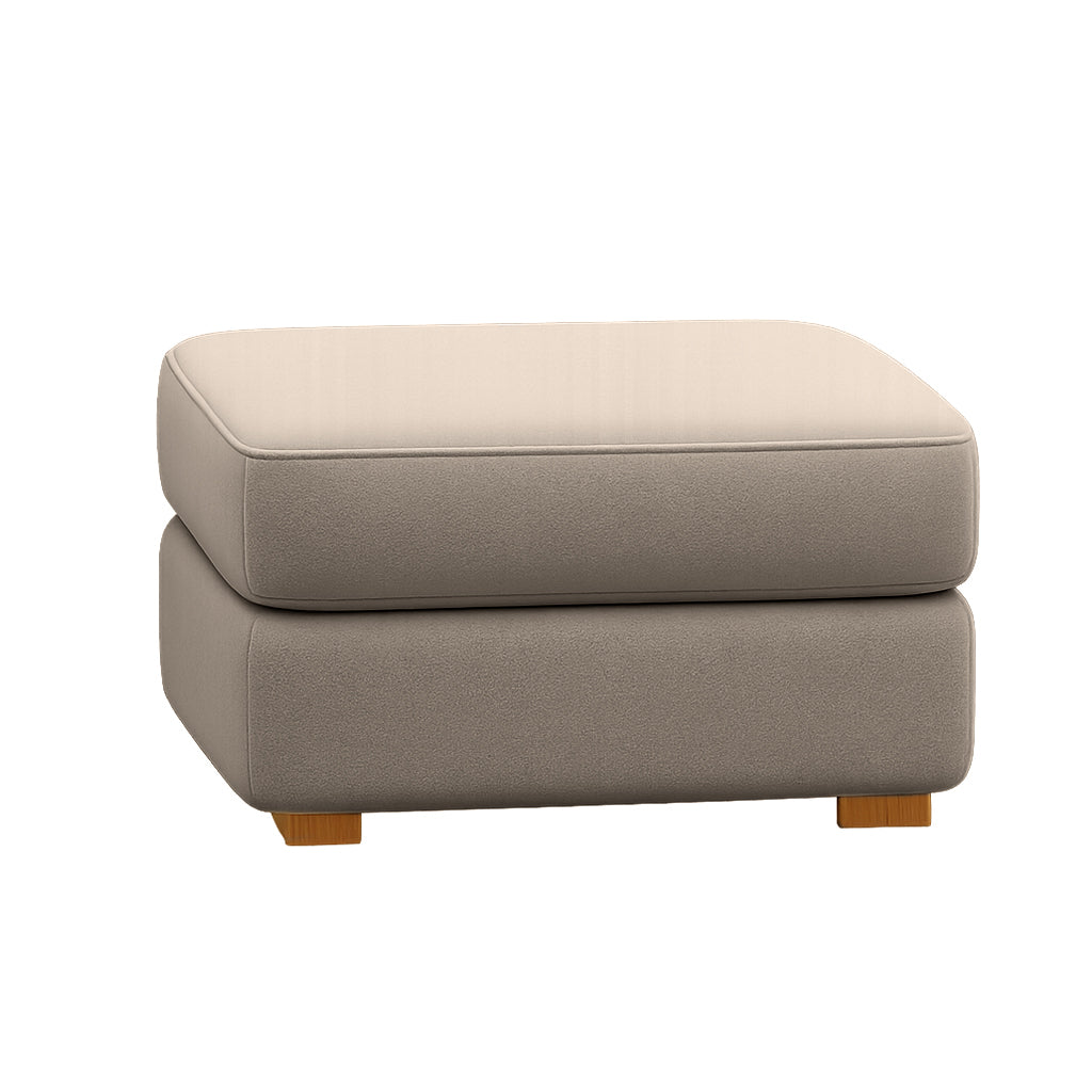 Balmain Modular Component Square Ottoman-Pewter