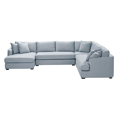 Balmain 6 Seater Corner Modular Chaise Lounge Suite hover image