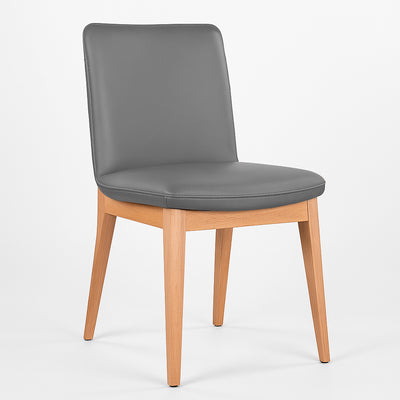 Barossa Leather Dining Chair-Grey