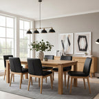 Barossa Leather Dining Chair-Black