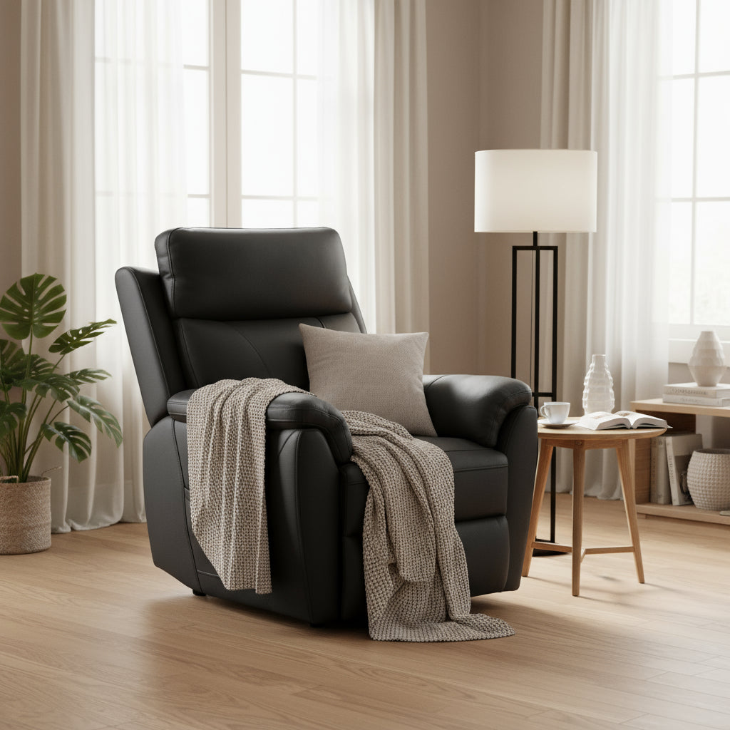 Judy Leather Lift Chair-Black