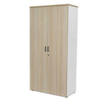 Blend Oak Over White Bookcase 900x320x1800H BO19A/BW19B