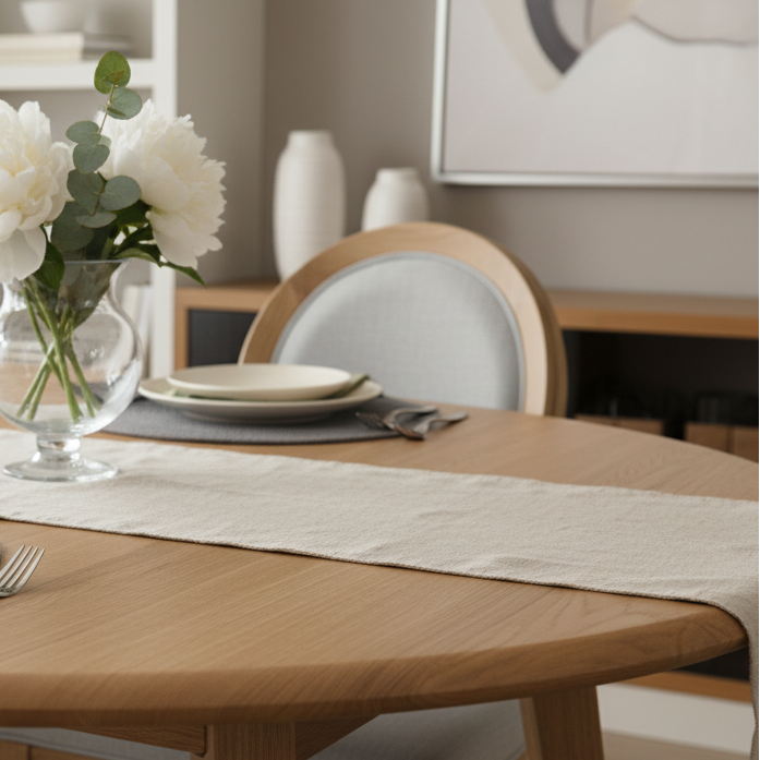 Bondi 1200 Dia Round Dining Table-Clear Lacquer