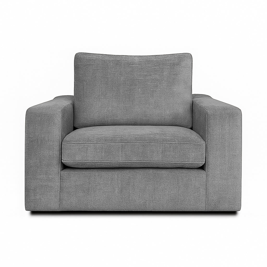 Bristol 1.5 Seater Fabric Sofa-Pewter
