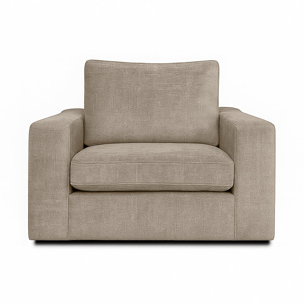 Bristol 1.5 Seater Fabric Sofa-Taupe