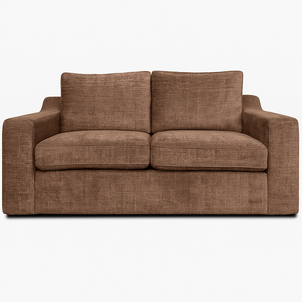 Bristol 2 Seater Fabric Sofa-Toffee