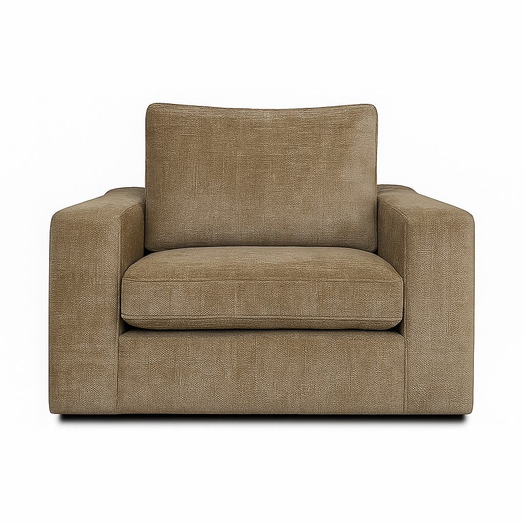 Bristol 1.5 Seater Fabric Sofa-Moss