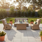 Buenos Aires 4 Piece Outdoor Wicker Lounge Setting