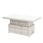 Buenos Aires Up & Down Table Ceramic Glass Zen White
