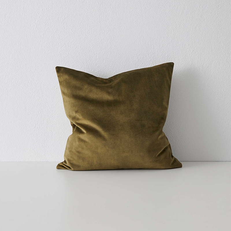 Ava Cushion 50cm x 50cm-Moss