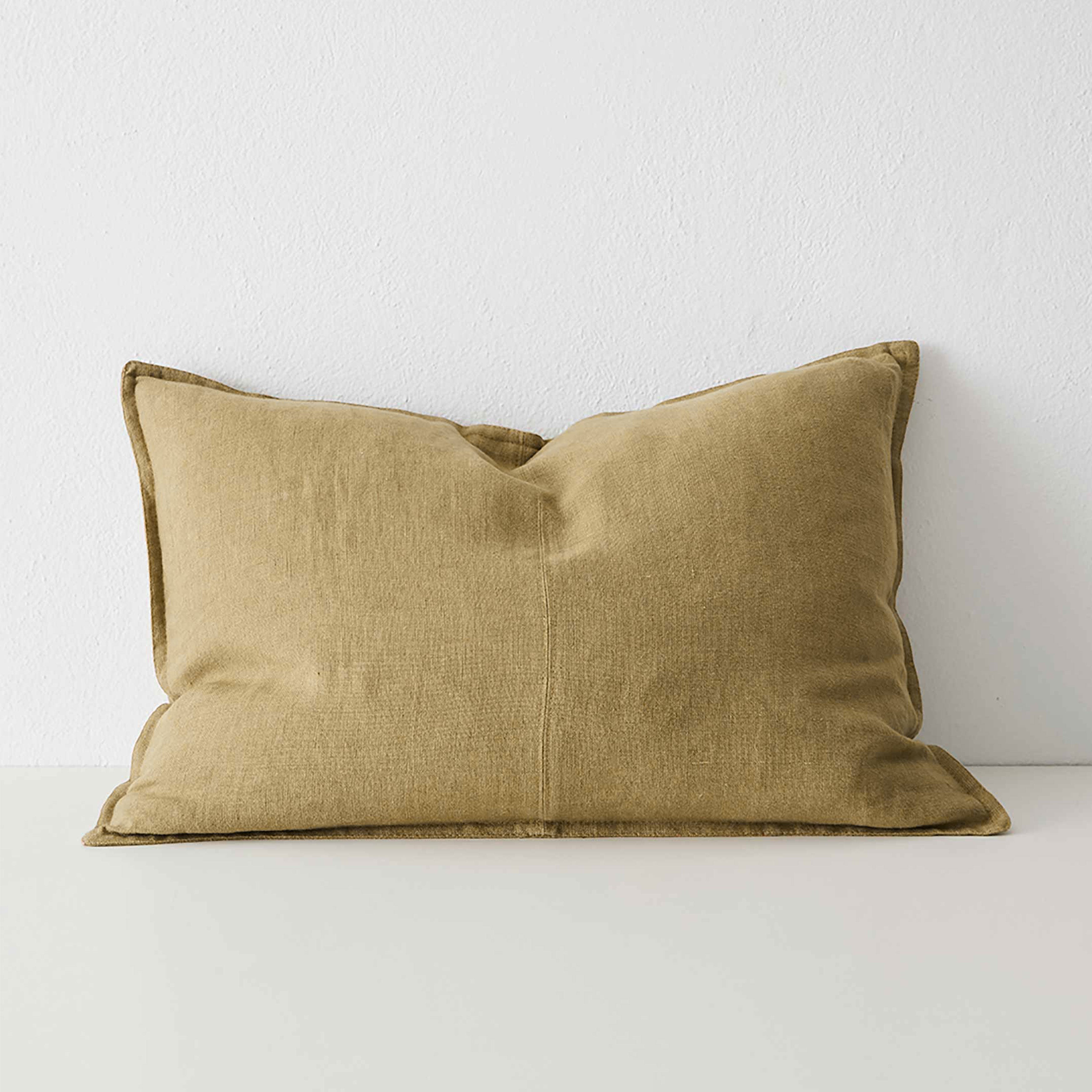 Como Rectangular Linen Cushion 60cm x 40cm-Clay
