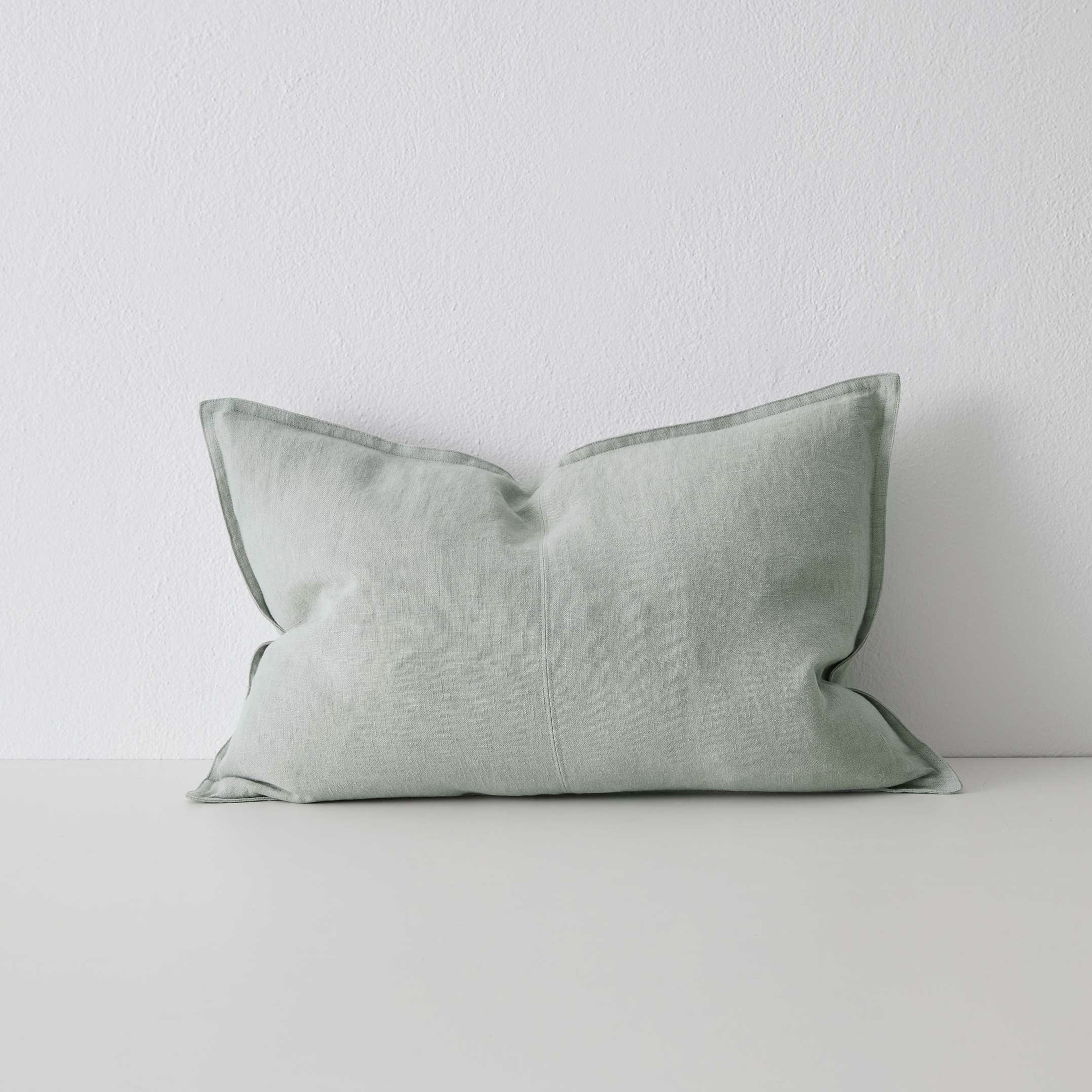 Como Rectangular Linen Cushion 60cm x 40cm-Laurel
