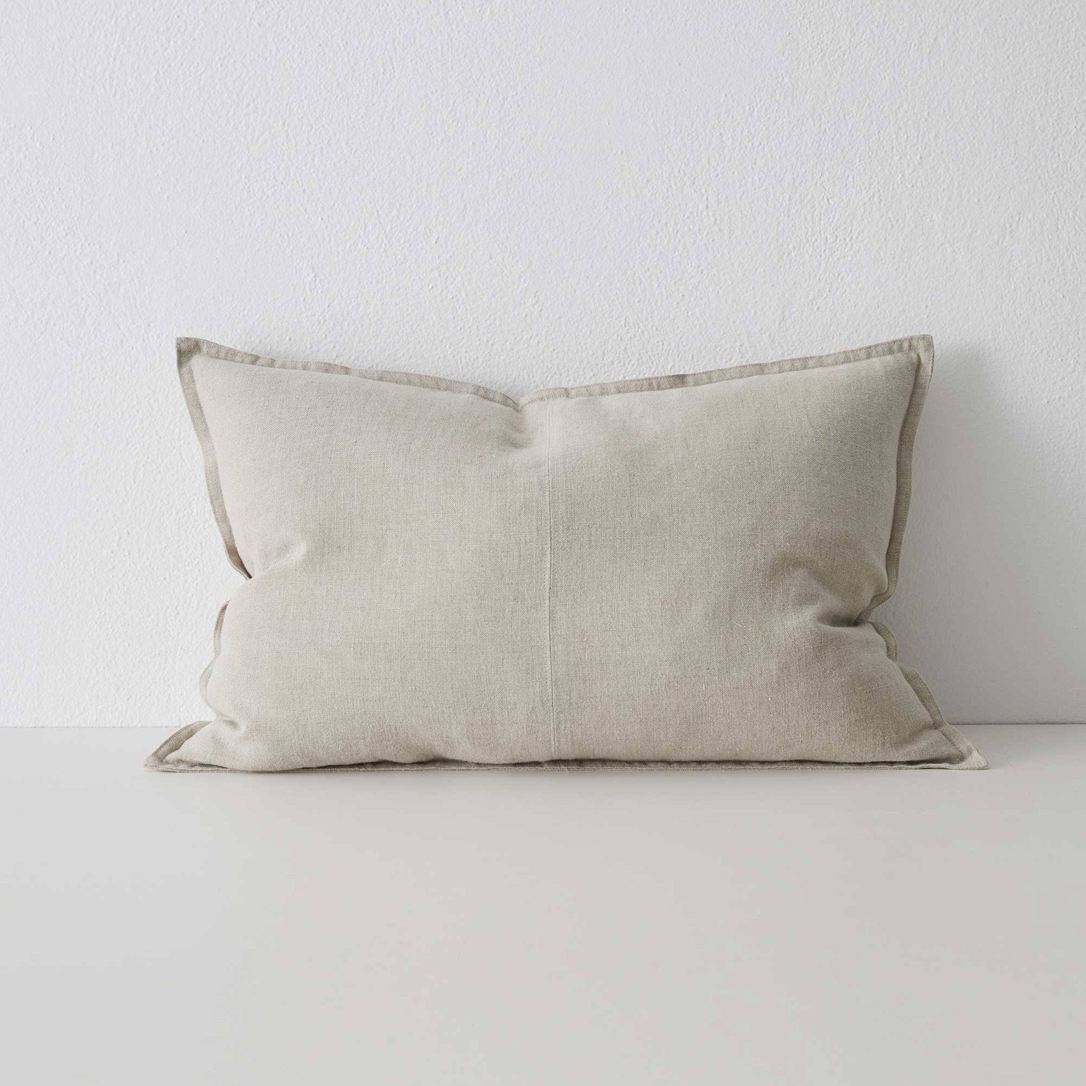 Como Rectangular Linen Cushion 60cm x 40cm-Linen