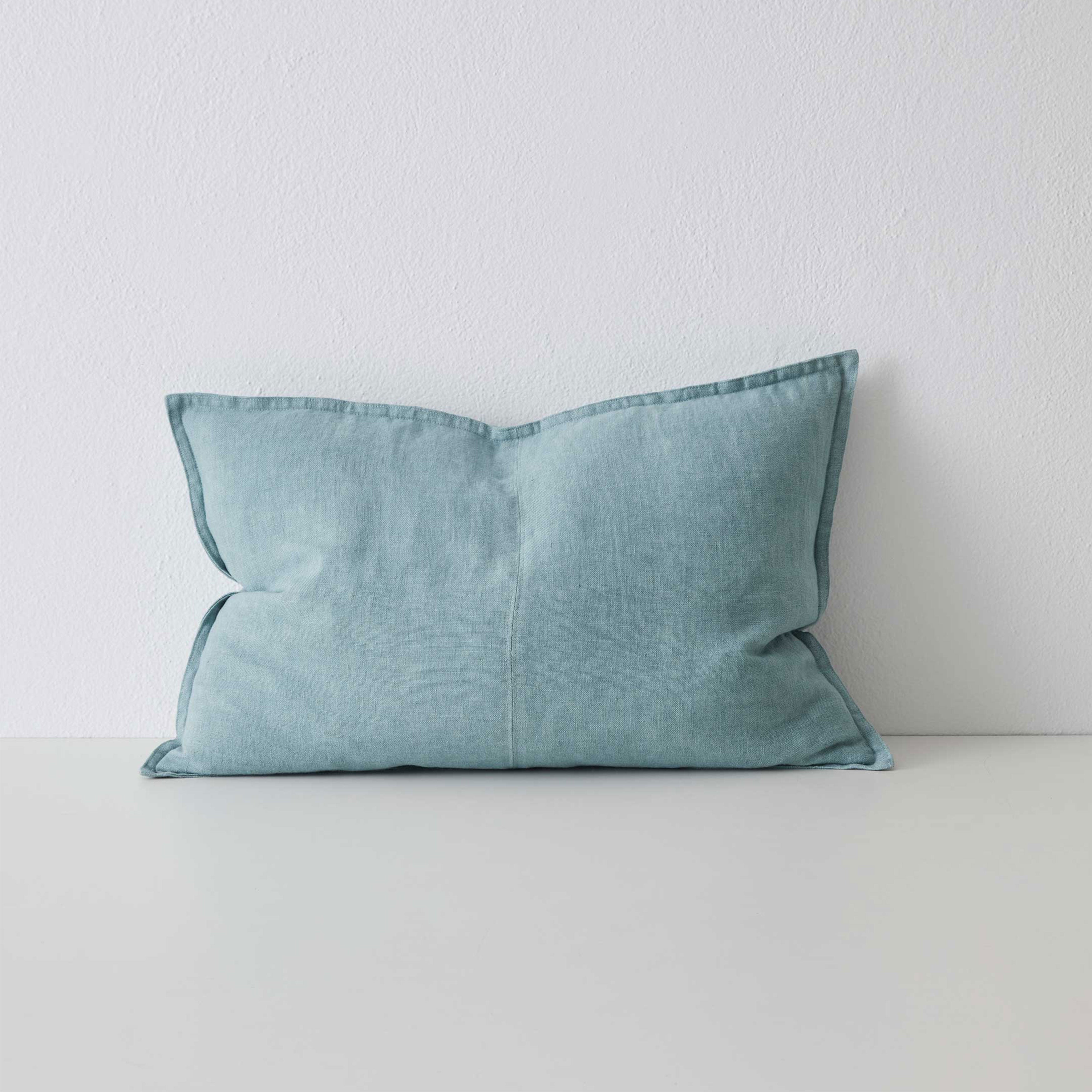Como Rectangular Linen Cushion 60cm x 40cm-Mineral