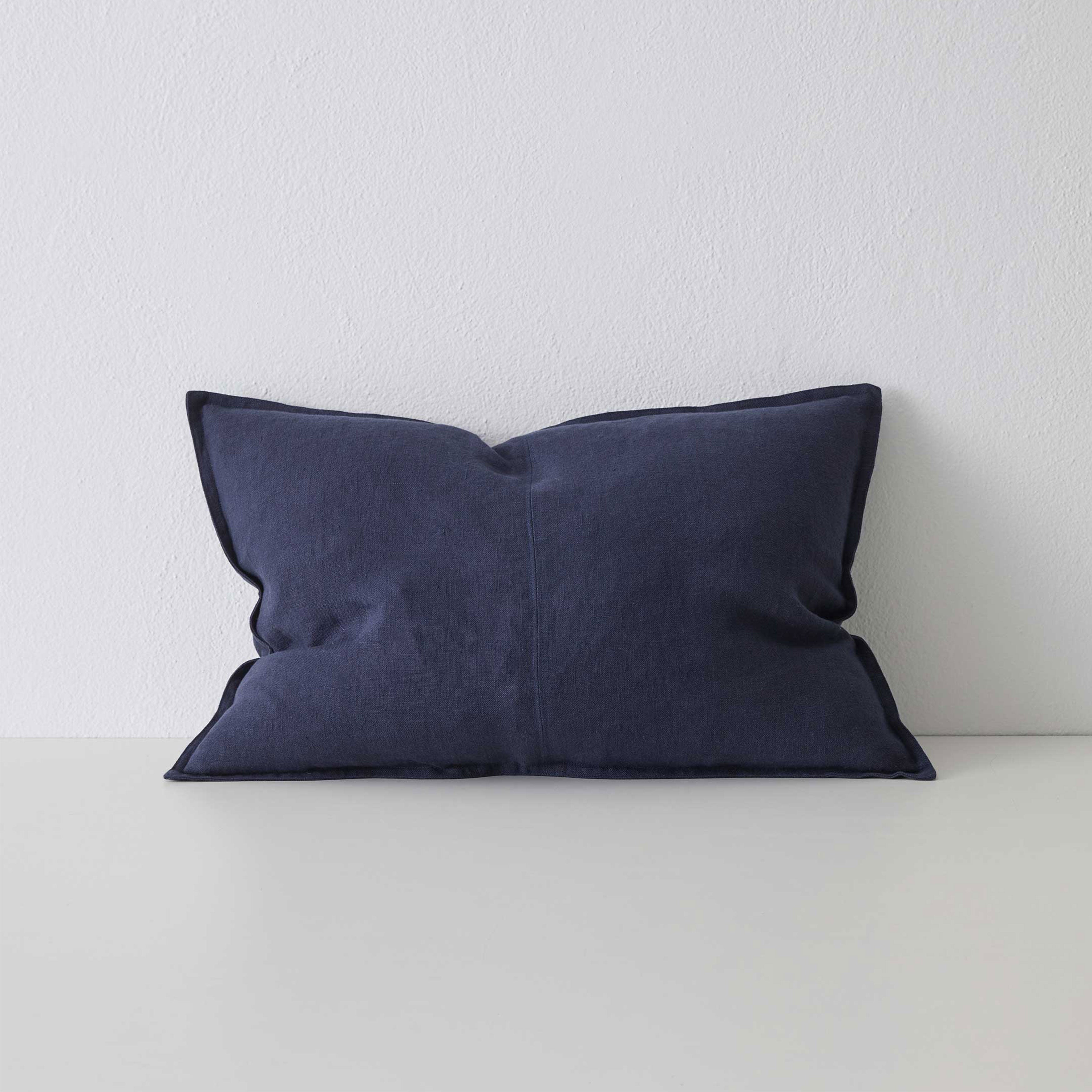 Como Rectangular Linen Cushion 60cm x 40cm-Ocean