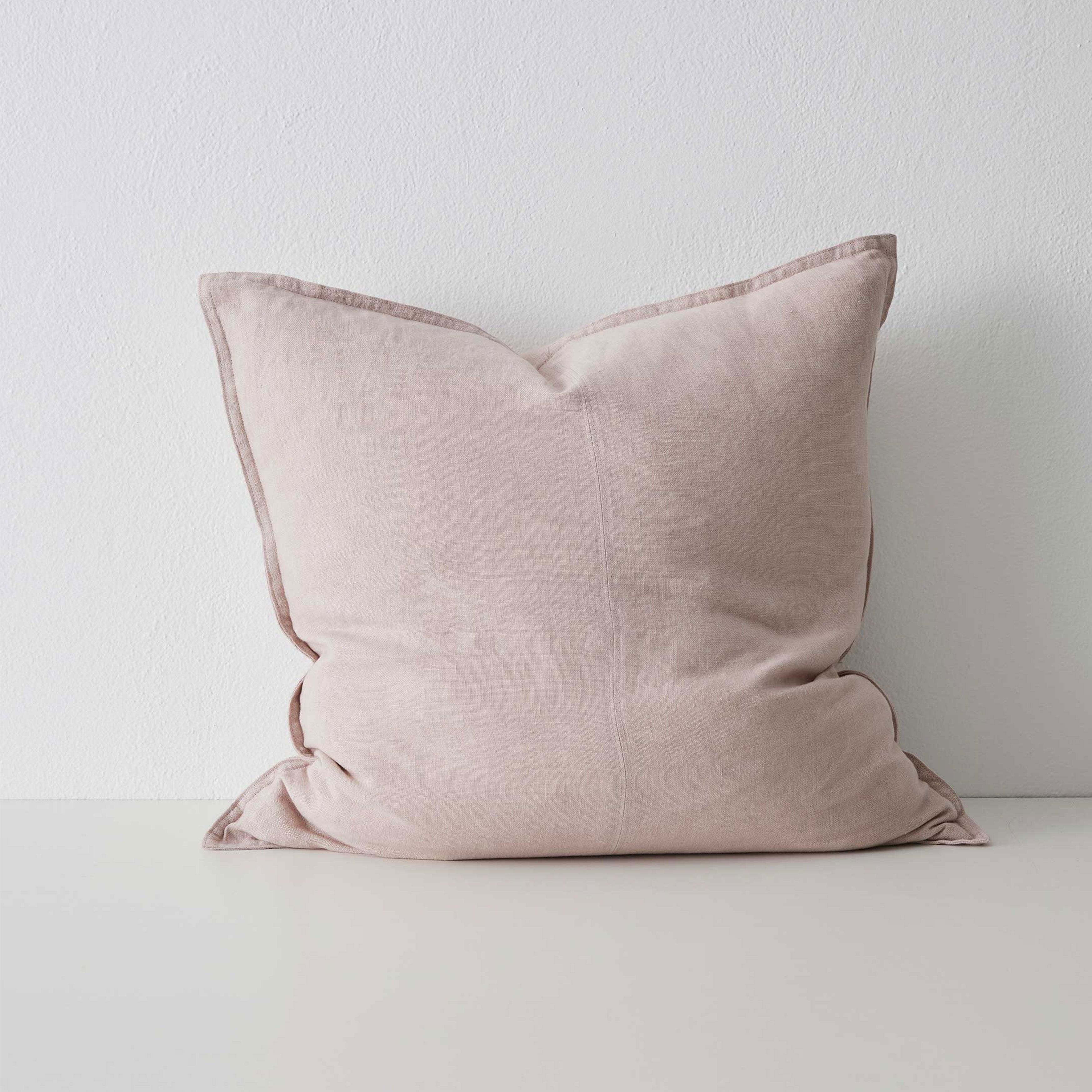 Como European Linen Cushion 60cm x 60cm-Blush