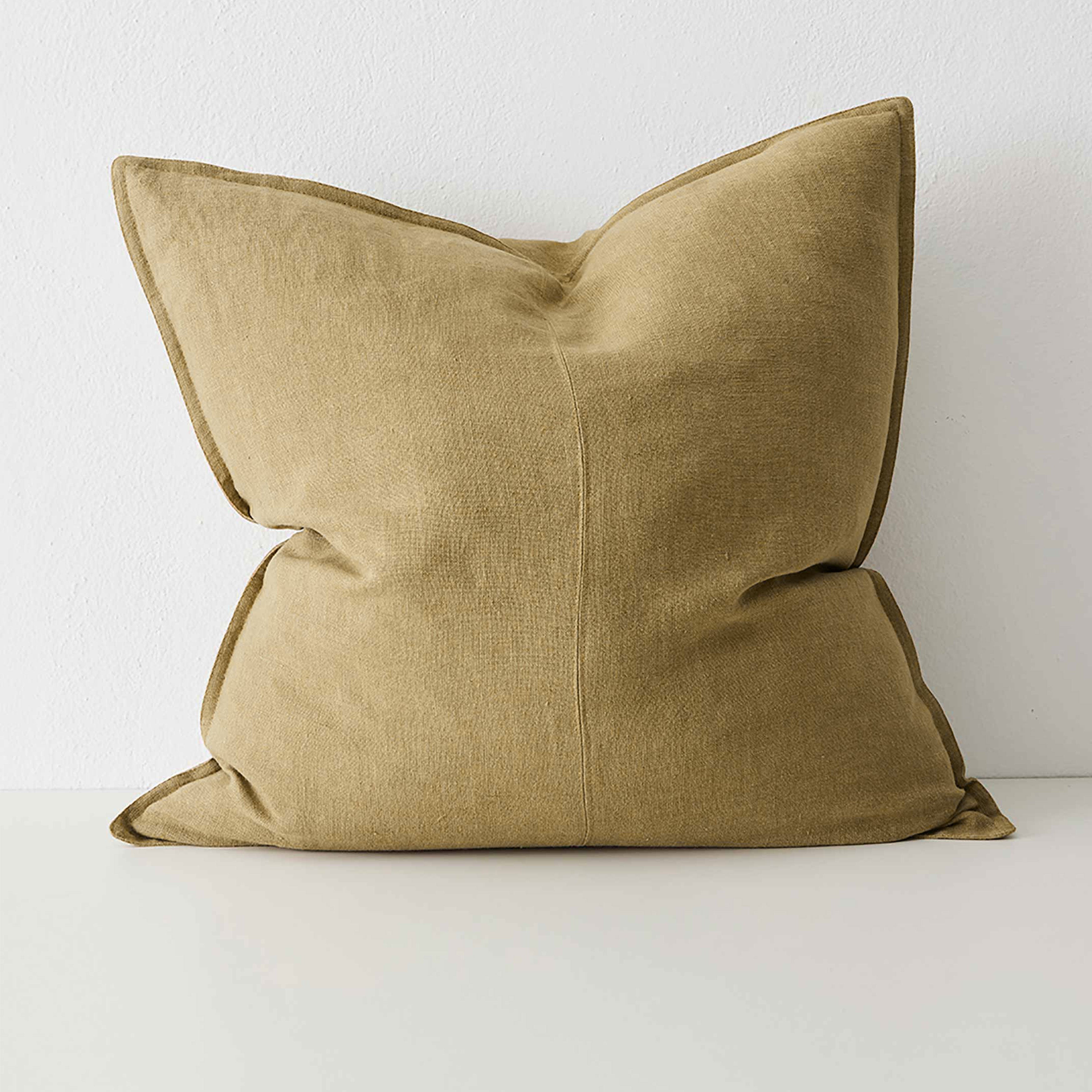 Como European Linen Cushion 60cm x 60cm-Clay