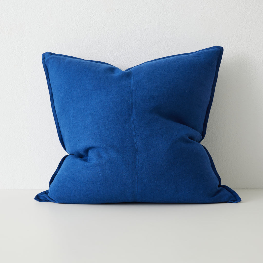 Como European Linen Cushion 60cm x 60cm-Cobalt