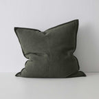 Como European Linen Cushion 60cm x 60cm-Khaki